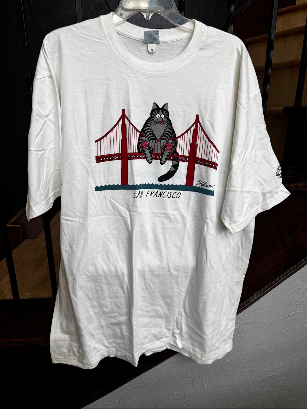 NEW XL San Francisco B. Kliban Cat Hawaii Crazy Shirts Golden Gate Bridge